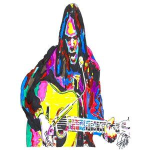 Neil Young CSNY Guitar Folk Rock Music Poster Print Wall Art 18x24